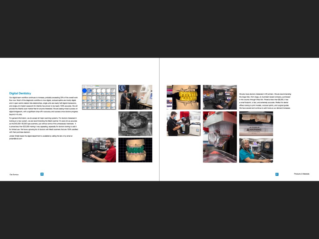 Bay View Dental Lab portfolio, page 28-29.