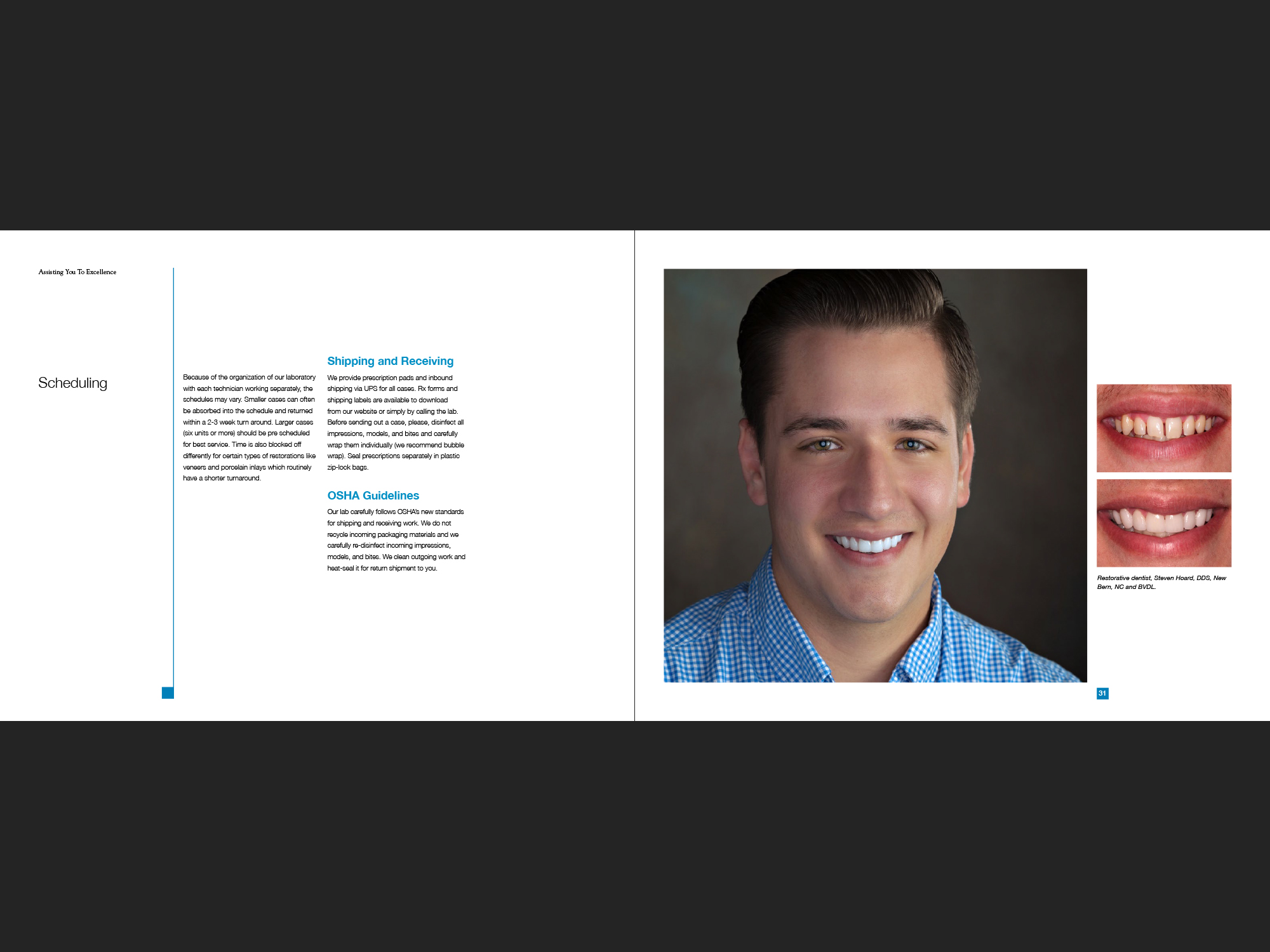 Bay View Dental Lab portfolio, page 32-33.