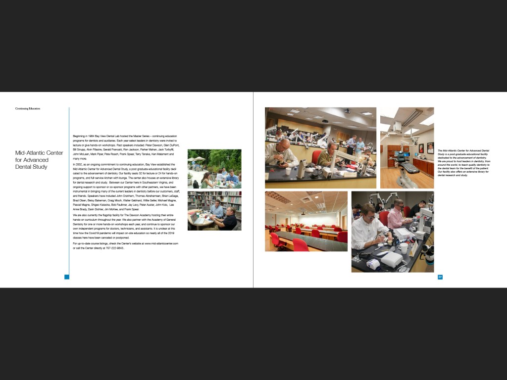 Bay View Dental Lab portfolio, page 38-39.