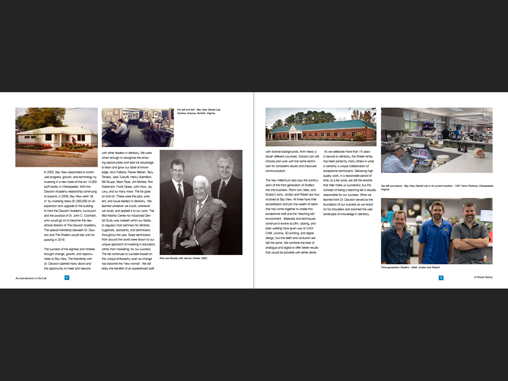 Bay View Dental Lab portfolio, page 6-7.