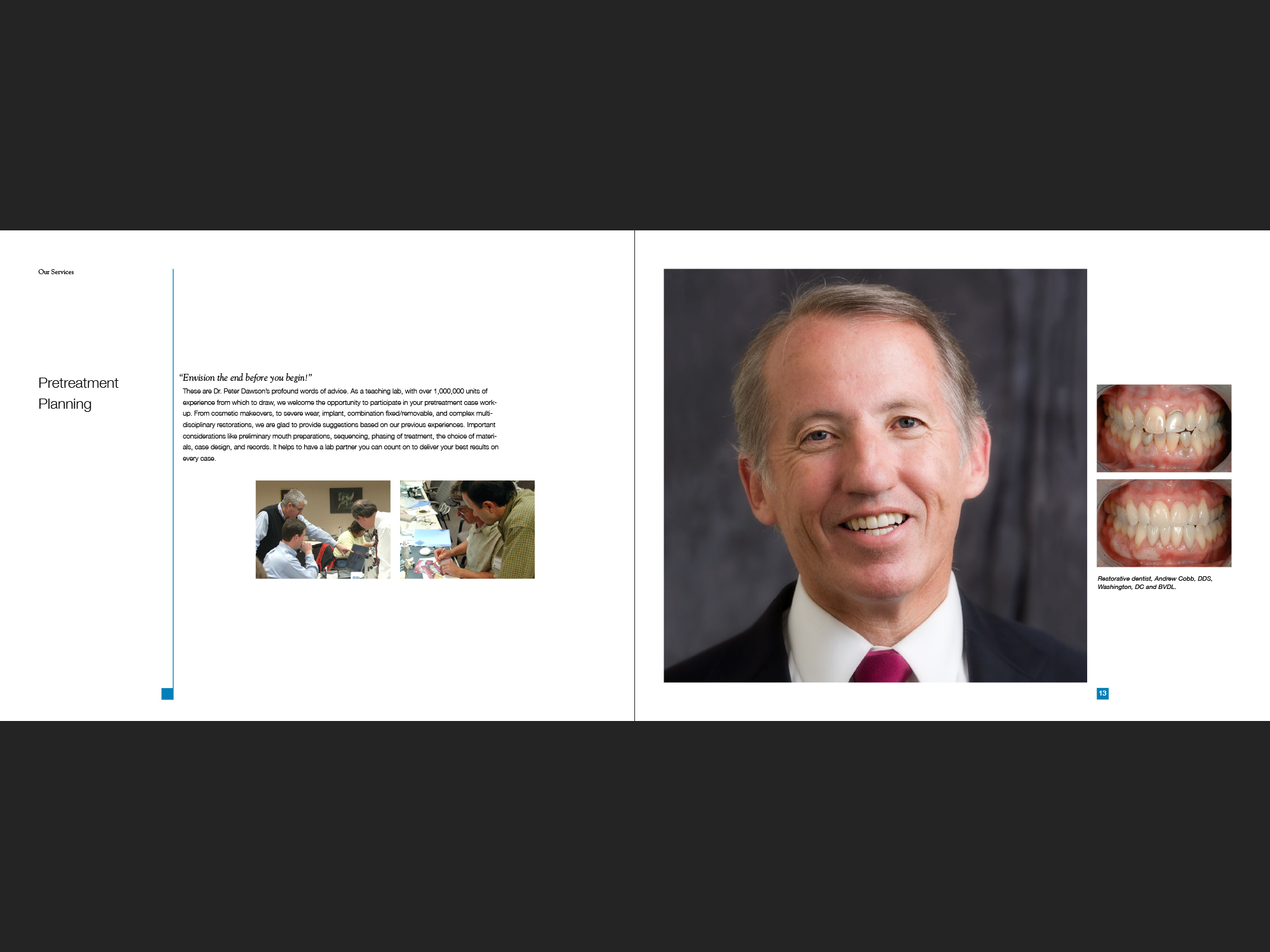 Bay View Dental Lab portfolio, page 14-15.