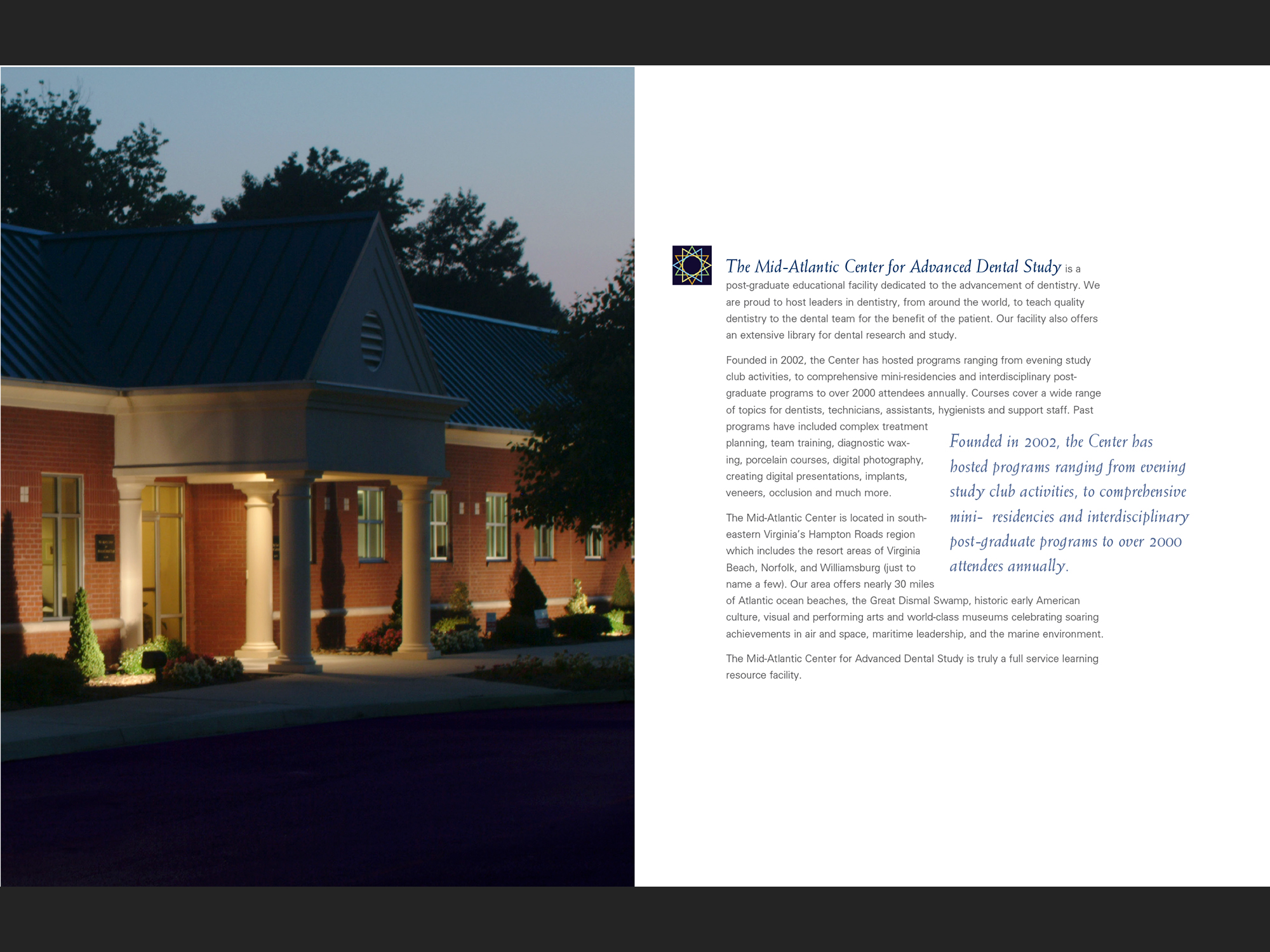 MACADS portfolio, page 2-3.