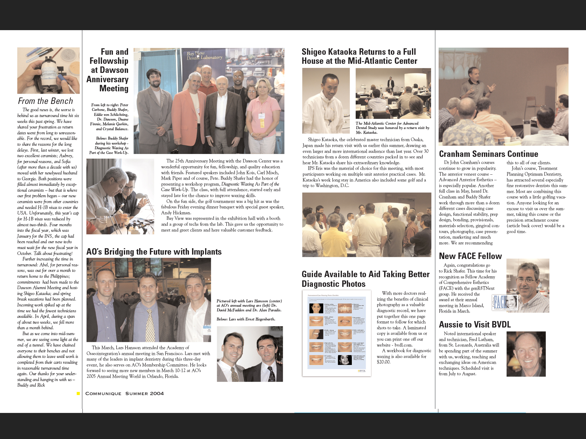 Bay View Dental Lab Communique, Summer 2004.