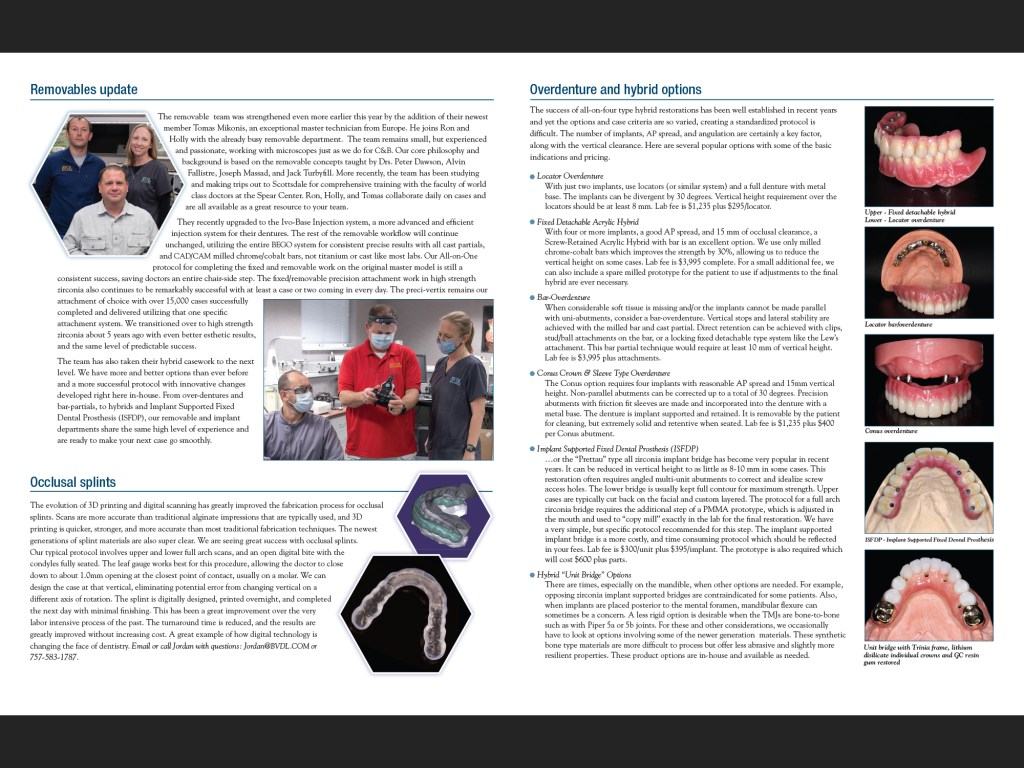 Bay View Dental Lab Removables Updates, 2020.