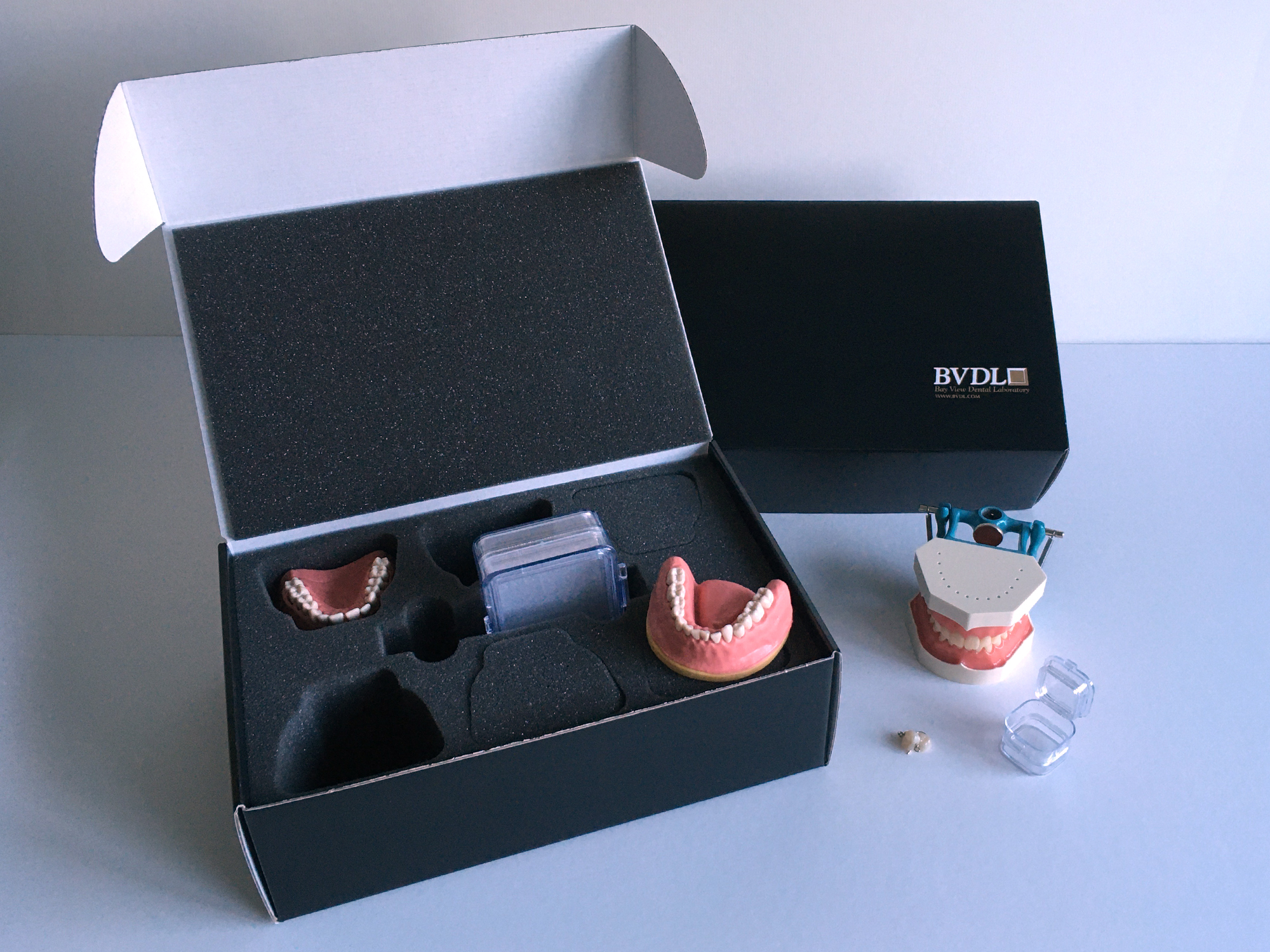 Treatment plan presentation box with inserts, 2015.